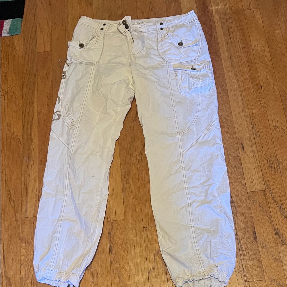 Cache White Cargo Pants 12